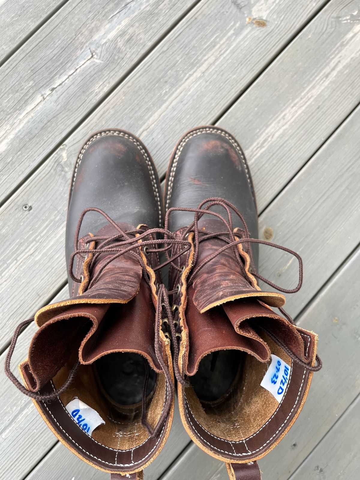 Photo by Qltyboots on April 2, 2024 of the Frank's Boots Wilshire in Seidel Mocha Oil Tan.