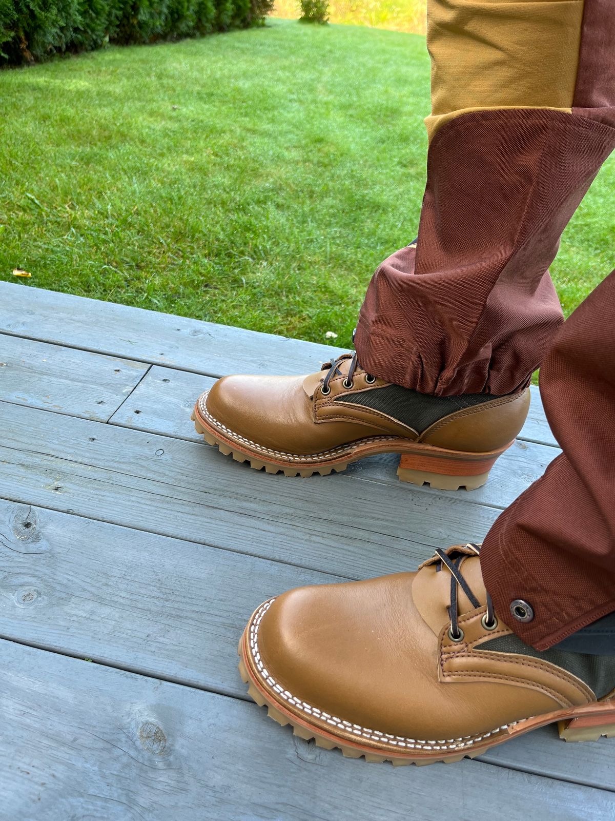Photo by Qltyboots on October 1, 2023 of the Frank's Boots Ryker AT in Seidel Tan Teton.