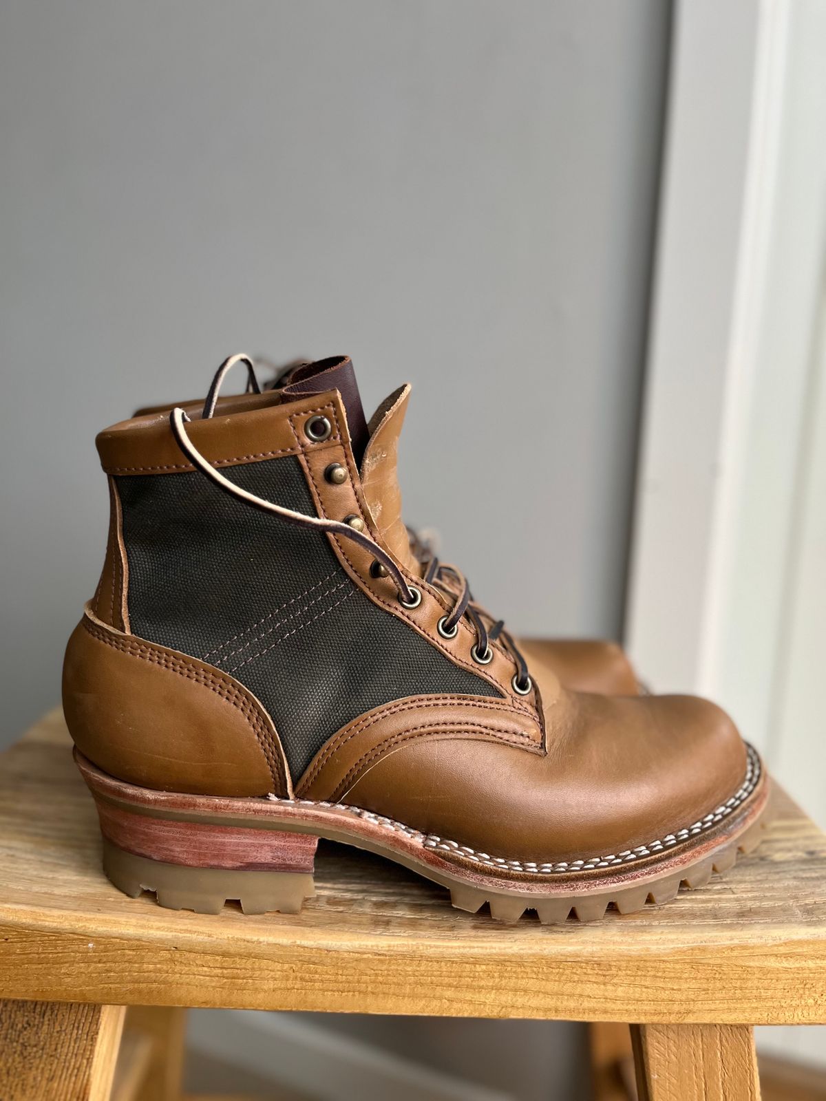 Photo by Qltyboots on December 1, 2023 of the Frank's Boots Ryker AT in Seidel Tan Teton.