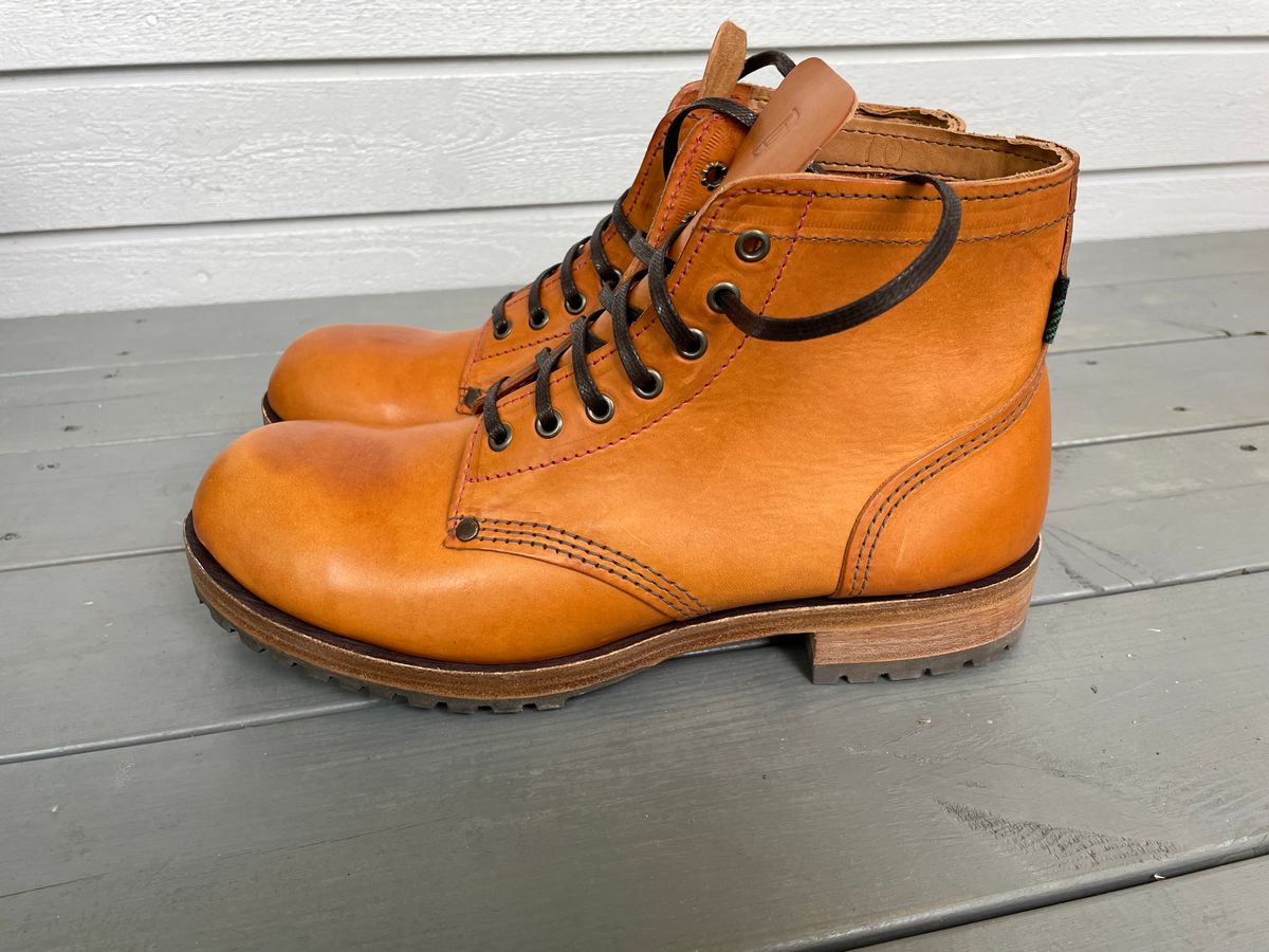 Photo by Qltyboots on October 1, 2022 of the Dundas Footwear Type 01 in Badalassi Carlo Cognac Minerva.