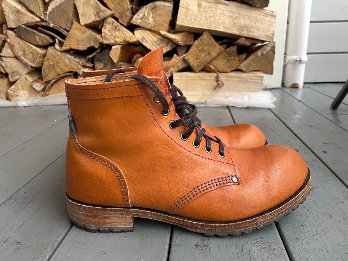 Photo by Qltyboots on November 1, 2022 of the Dundas Footwear Type 01 in Badalassi Carlo Cognac Minerva.