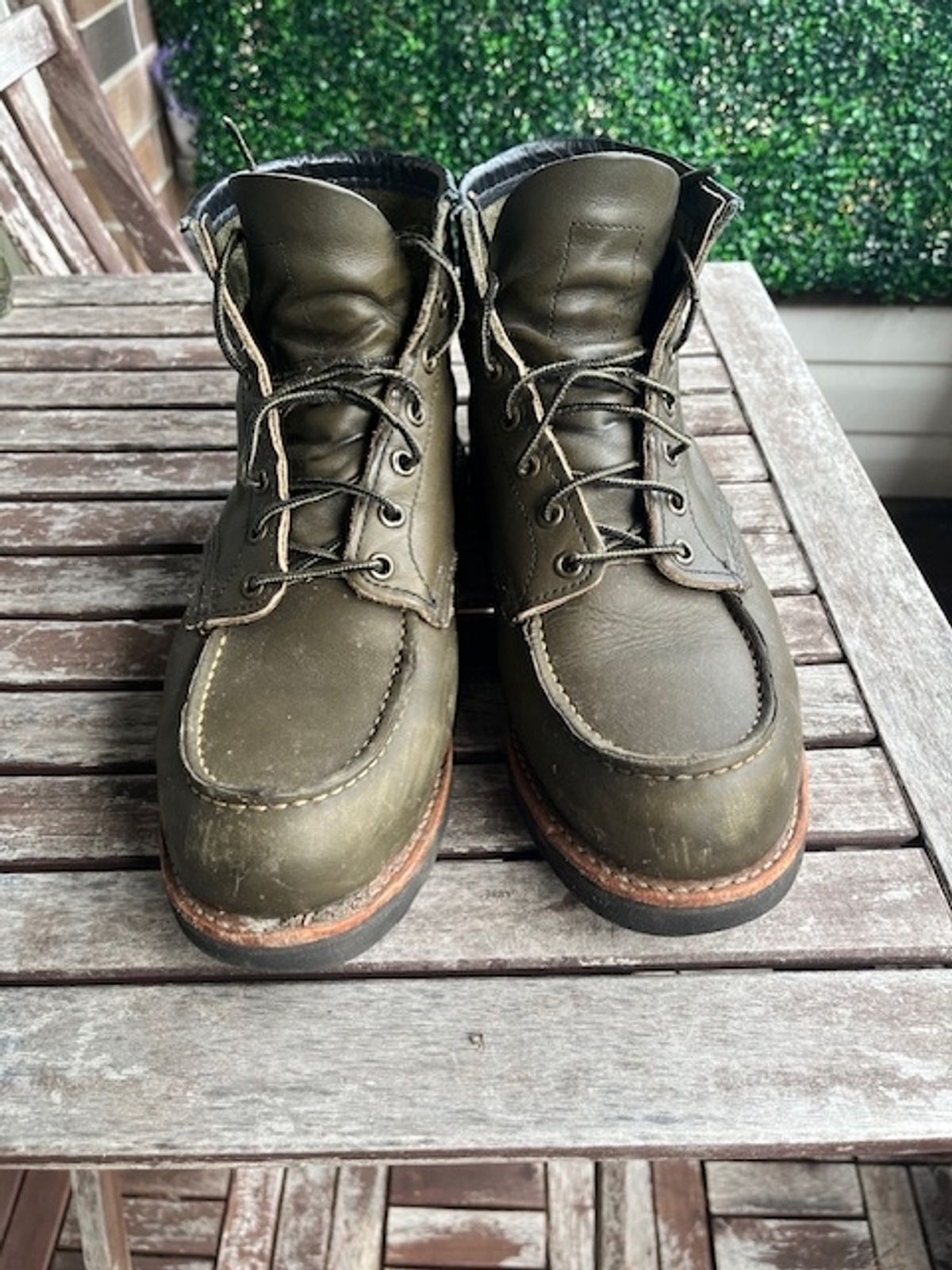 Photo by amekajihead on January 1, 2024 of the Red Wing 6-Inch Classic Moc in S.B. Foot Alpine Portage.