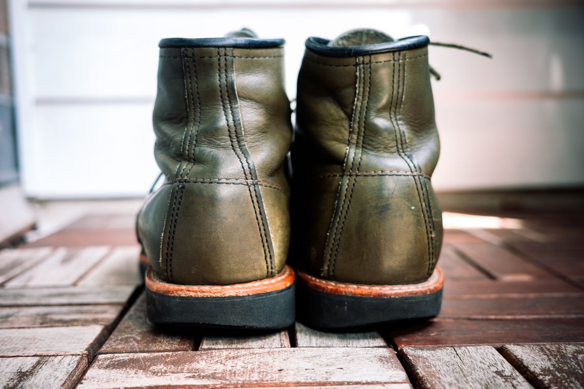 Photo by amekajihead on April 1, 2024 of the Red Wing 6-Inch Classic Moc in S.B. Foot Alpine Portage.