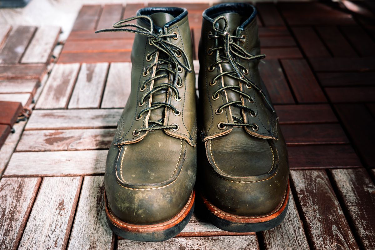 Photo by amekajihead on April 1, 2024 of the Red Wing 6-Inch Classic Moc in S.B. Foot Alpine Portage.