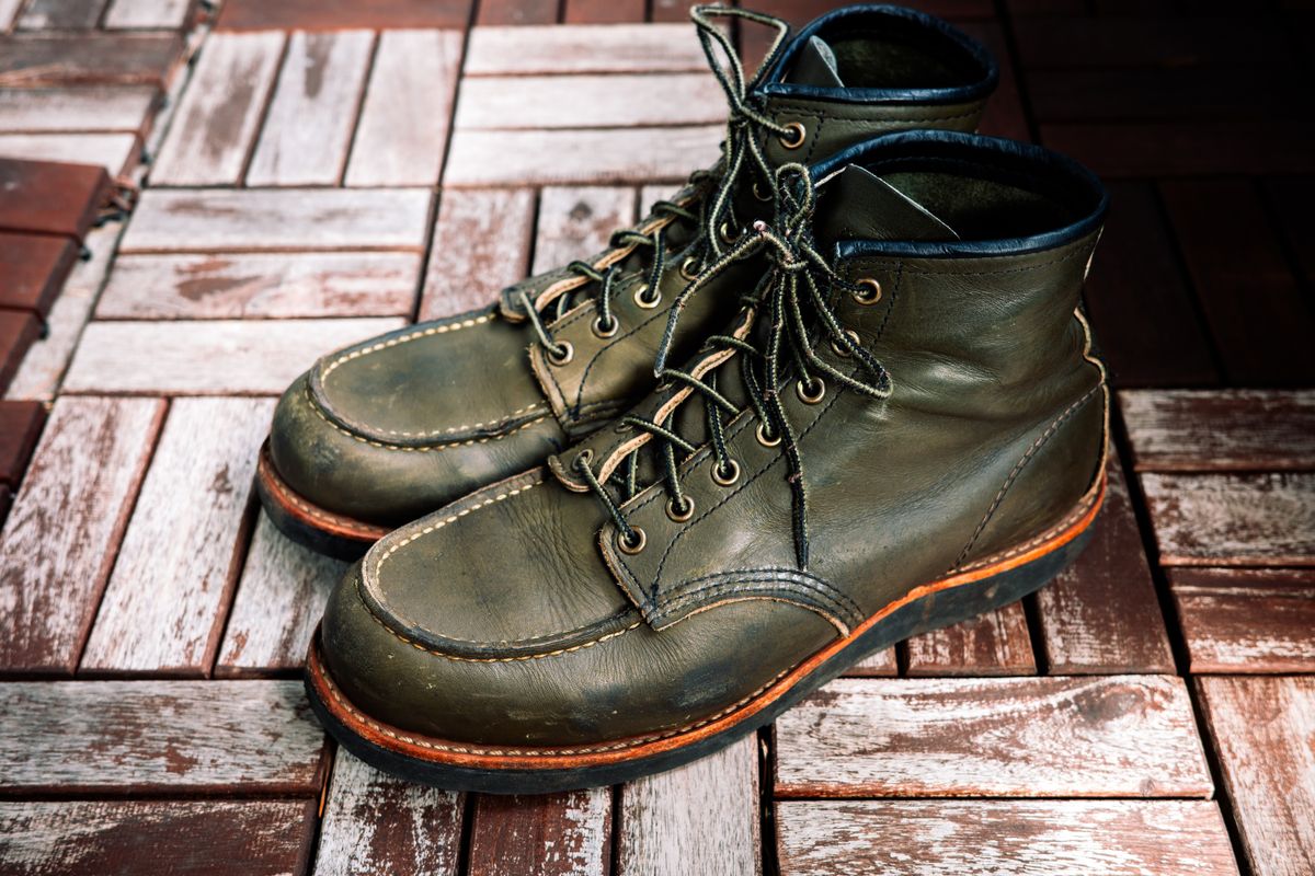 Photo by amekajihead on April 1, 2024 of the Red Wing 6-Inch Classic Moc in S.B. Foot Alpine Portage.