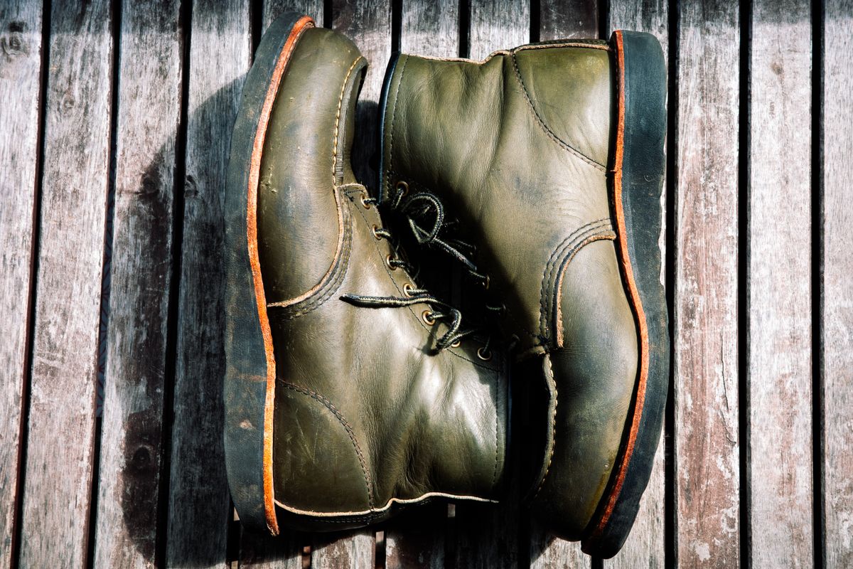 Photo by amekajihead on April 1, 2024 of the Red Wing 6-Inch Classic Moc in S.B. Foot Alpine Portage.