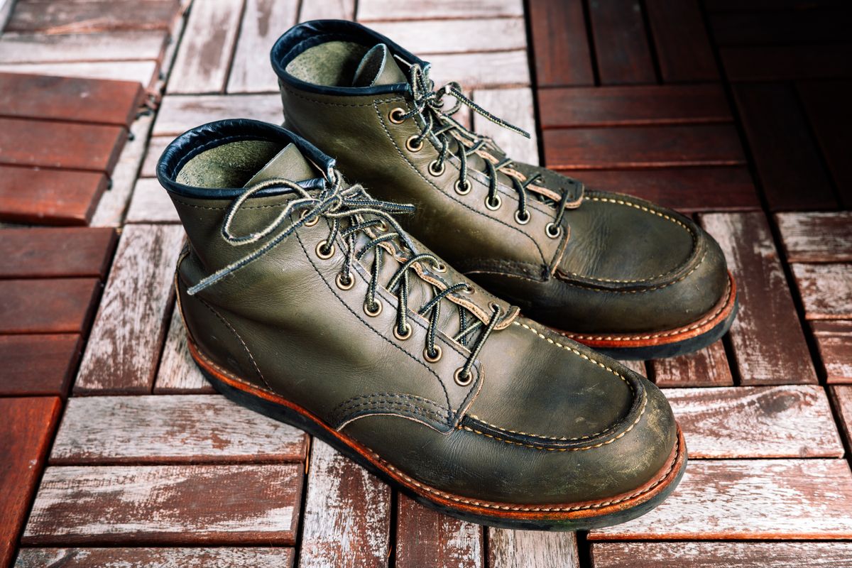 Photo by amekajihead on April 1, 2024 of the Red Wing 6-Inch Classic Moc in S.B. Foot Alpine Portage.