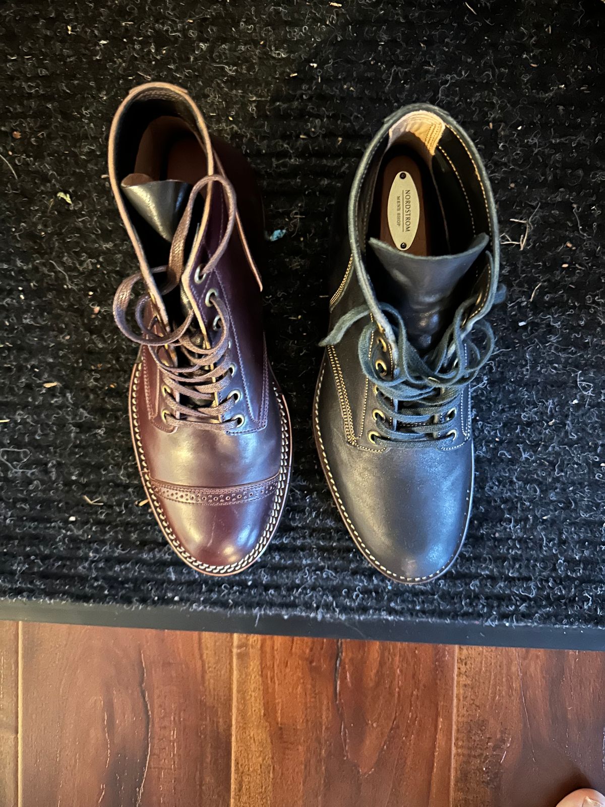 Photo by Oncomingstorm on September 9, 2024 of the Onderhoud SVC03 Service Boot in Horween Color 8 Shell Cordovan & Wickett & Craig Black Milled Traditional Harness.