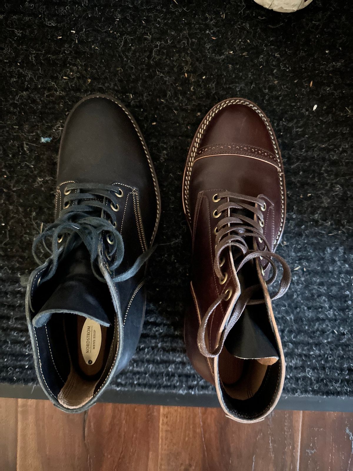Photo by Oncomingstorm on September 9, 2024 of the Onderhoud SVC03 Service Boot in Horween Color 8 Shell Cordovan & Wickett & Craig Black Milled Traditional Harness.
