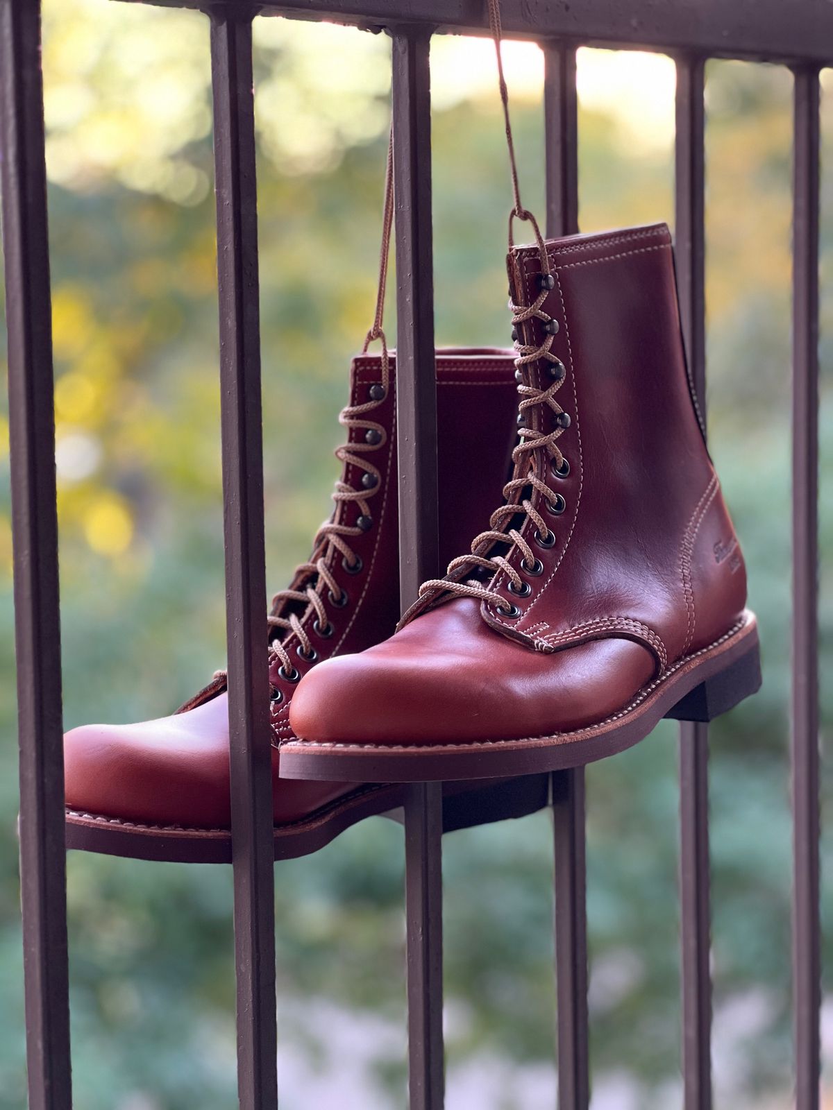 Photo by central209 on October 15, 2024 of the Thorogood 1892 Tomahawk Boot in Horween Cognac Chromexcel.