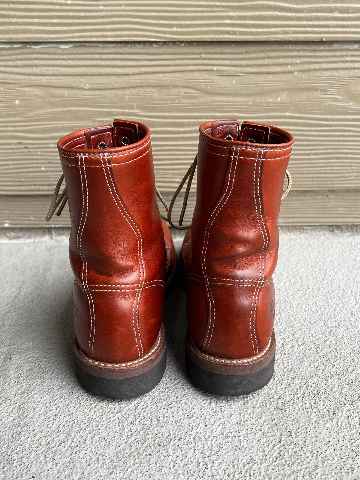 Photo by central209 on December 5, 2024 of the Thorogood 1892 Tomahawk Boot in Horween Cognac Chromexcel.