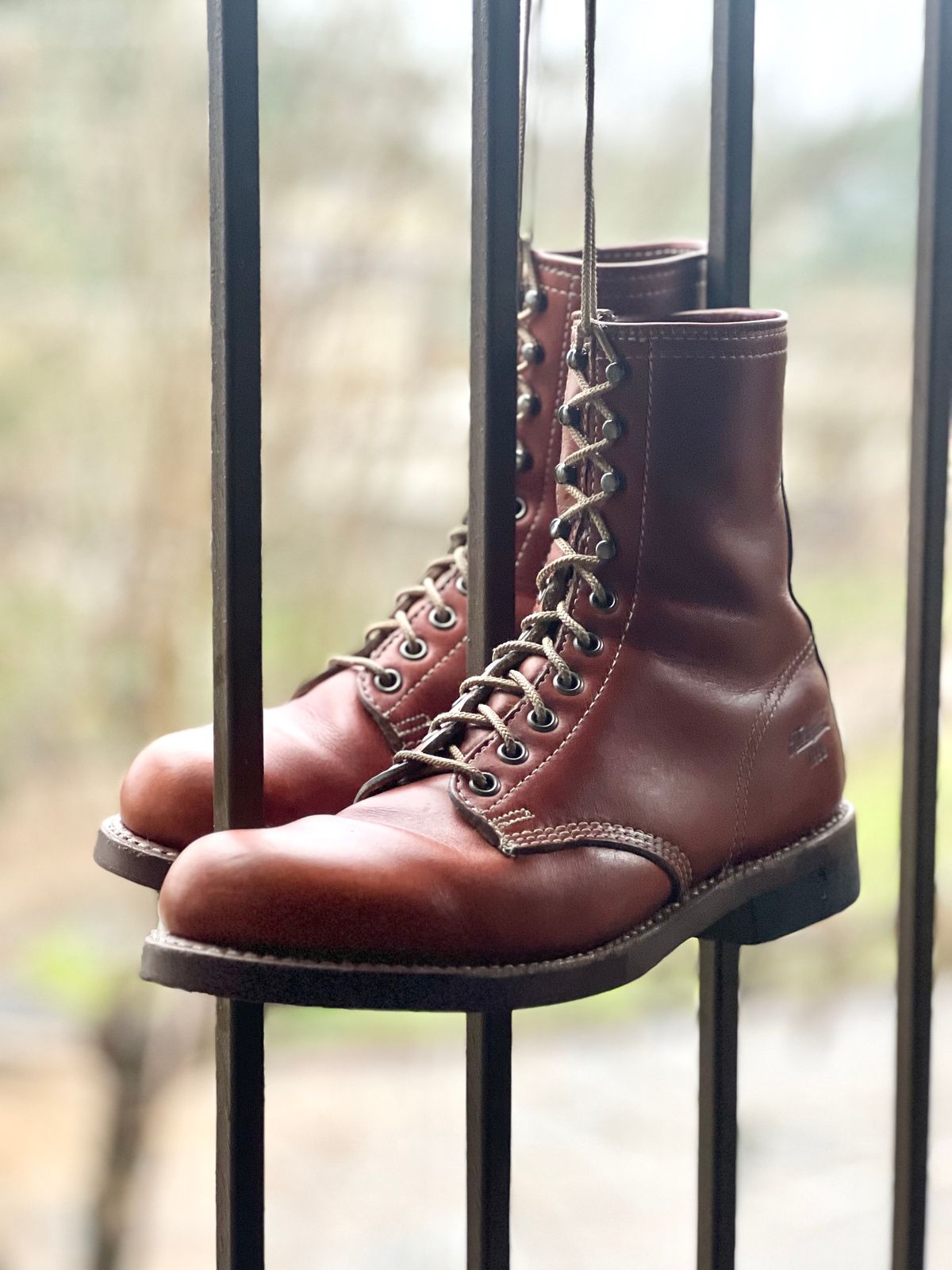 Photo by central209 on January 5, 2025 of the Thorogood 1892 Tomahawk Boot in Horween Cognac Chromexcel.