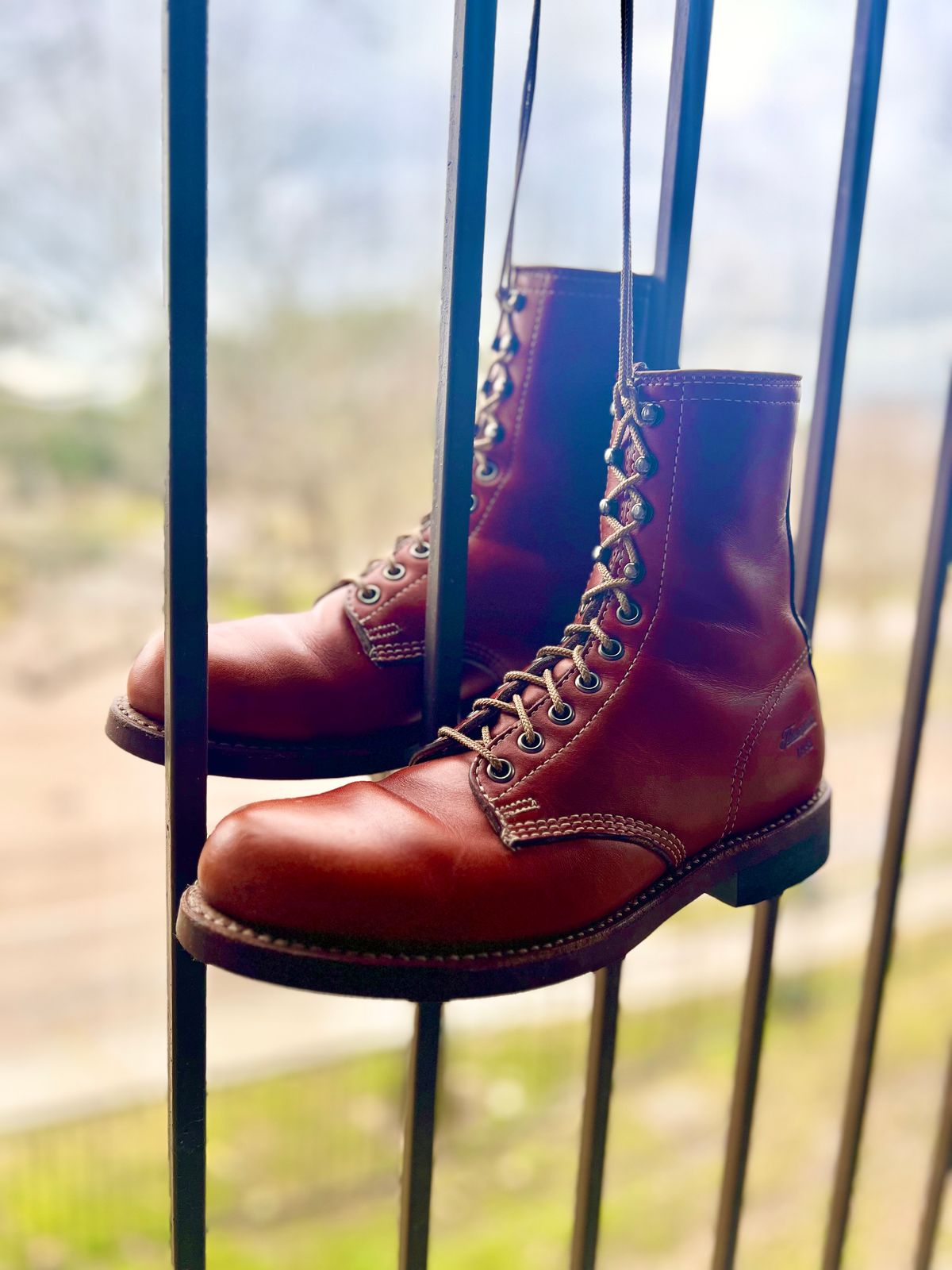 Photo by central209 on February 5, 2025 of the Thorogood 1892 Tomahawk Boot in Horween Cognac Chromexcel.