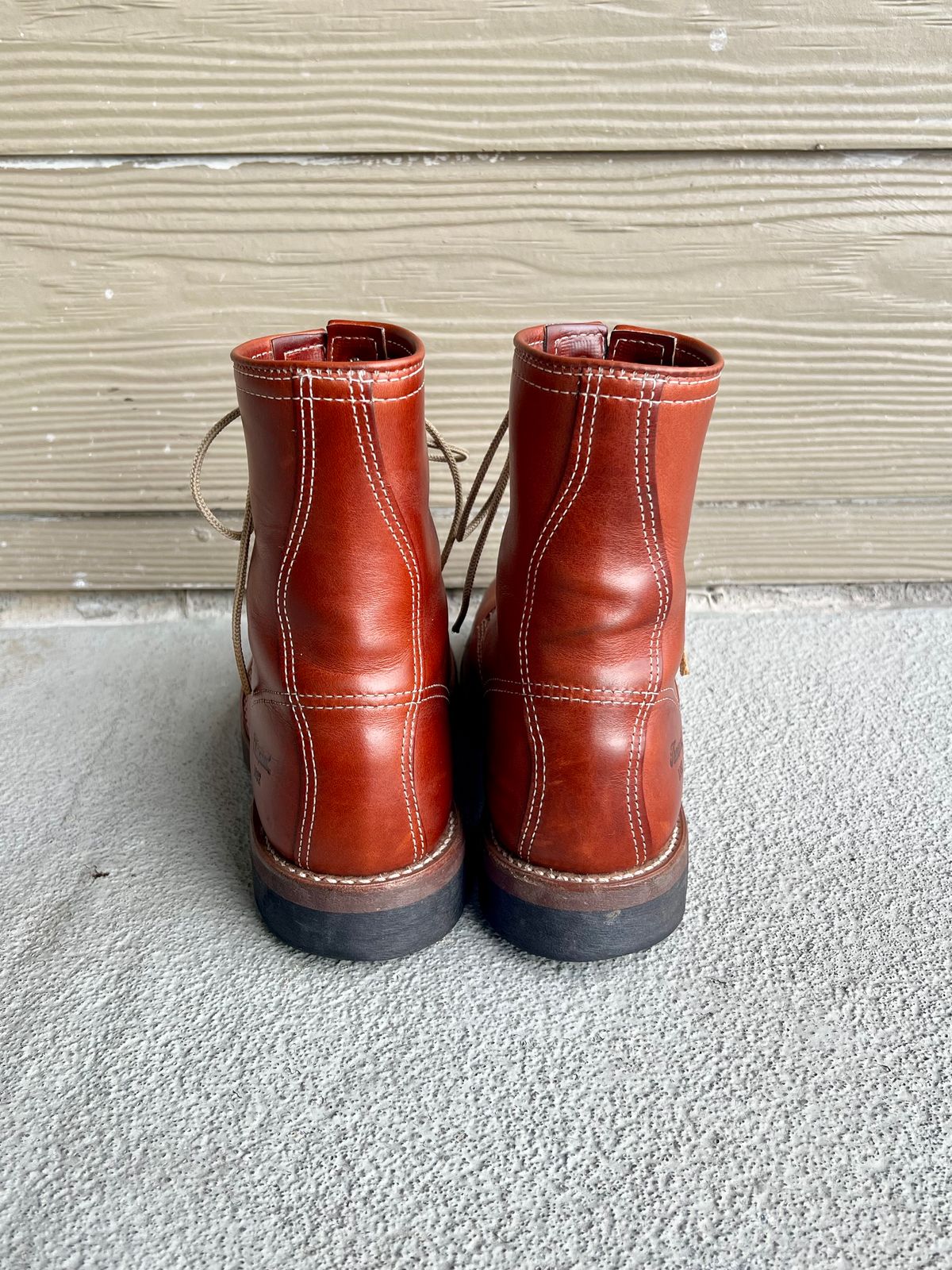 Photo by central209 on February 5, 2025 of the Thorogood 1892 Tomahawk Boot in Horween Cognac Chromexcel.