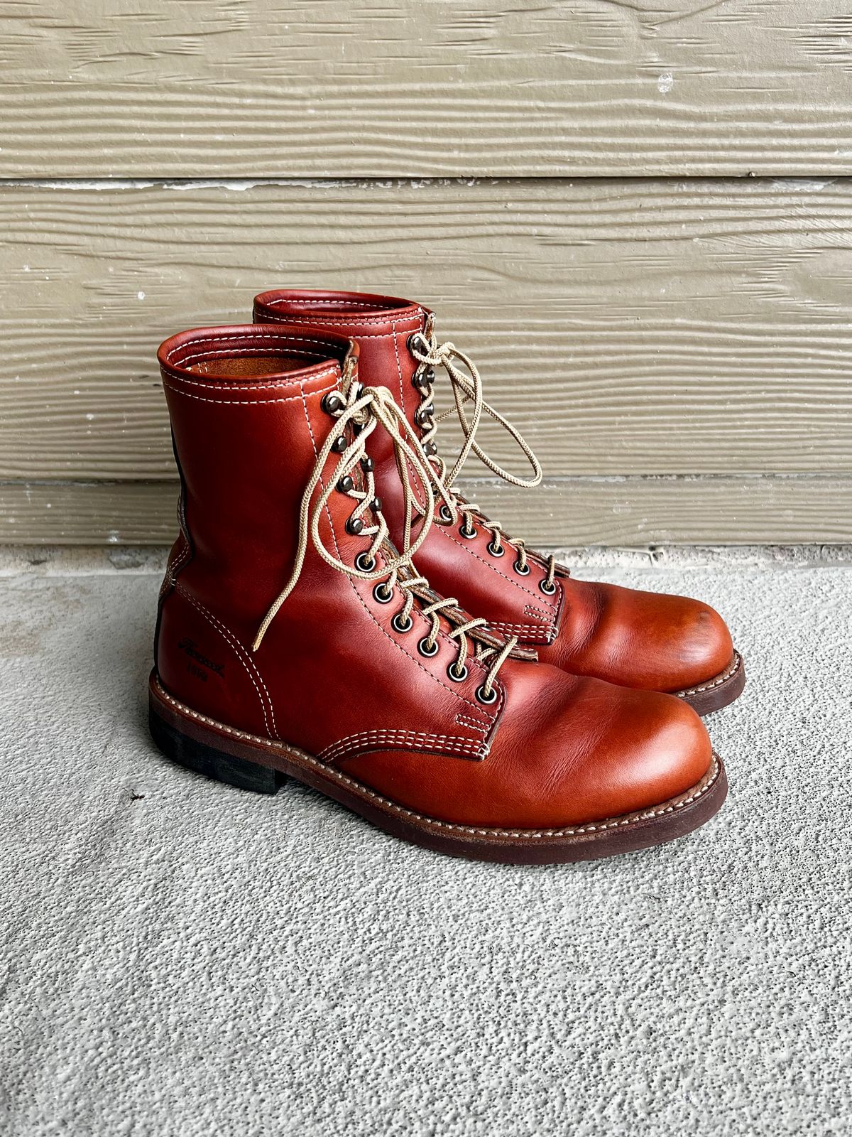 Photo by central209 on February 5, 2025 of the Thorogood 1892 Tomahawk Boot in Horween Cognac Chromexcel.