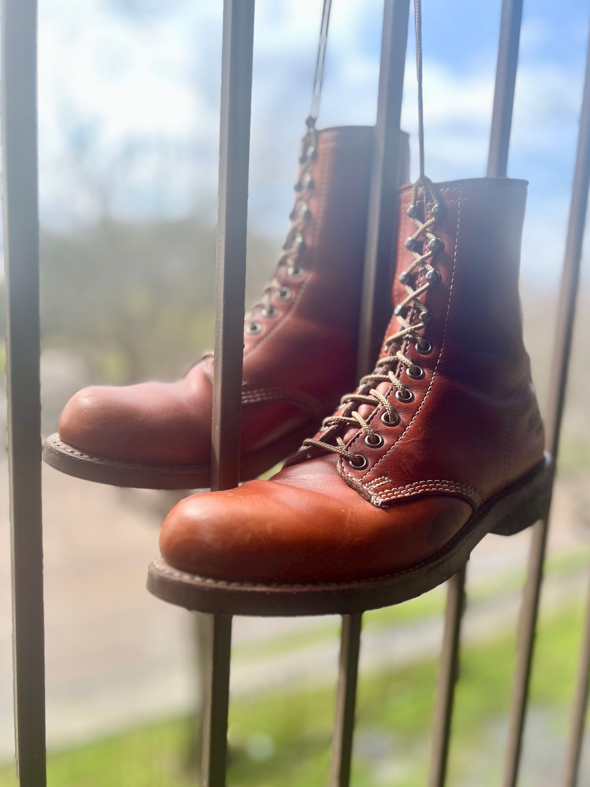 Photo by central209 on March 4, 2025 of the Thorogood 1892 Tomahawk Boot in Horween Cognac Chromexcel.