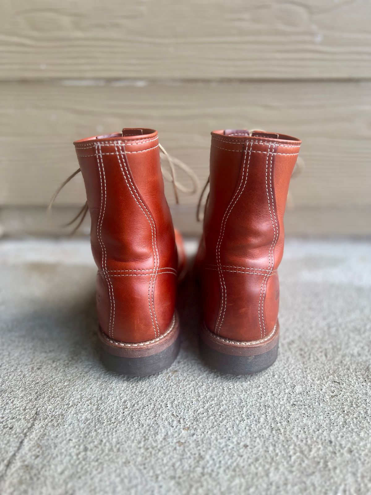 Photo by central209 on March 4, 2025 of the Thorogood 1892 Tomahawk Boot in Horween Cognac Chromexcel.
