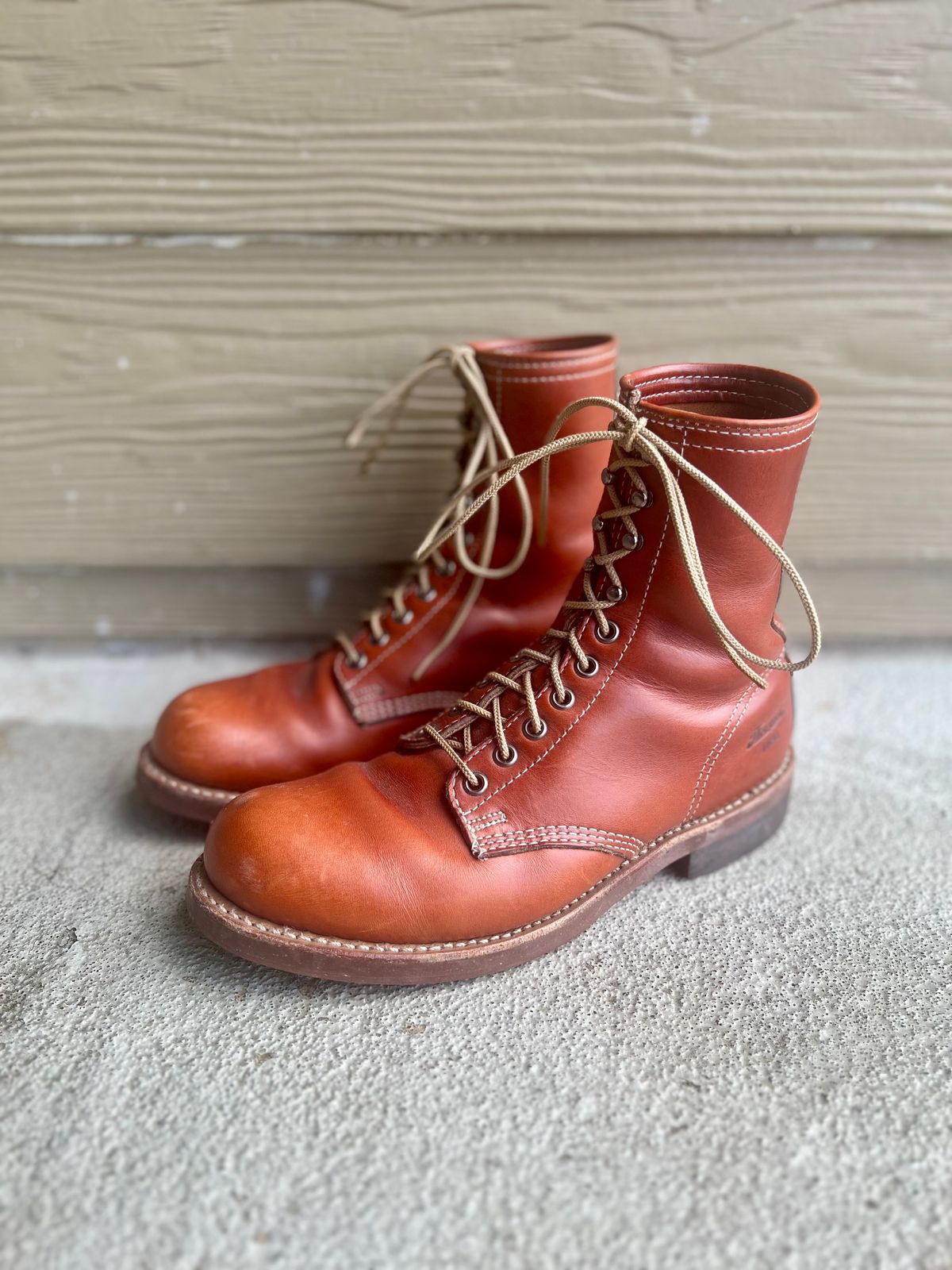 Photo by central209 on March 4, 2025 of the Thorogood 1892 Tomahawk Boot in Horween Cognac Chromexcel.