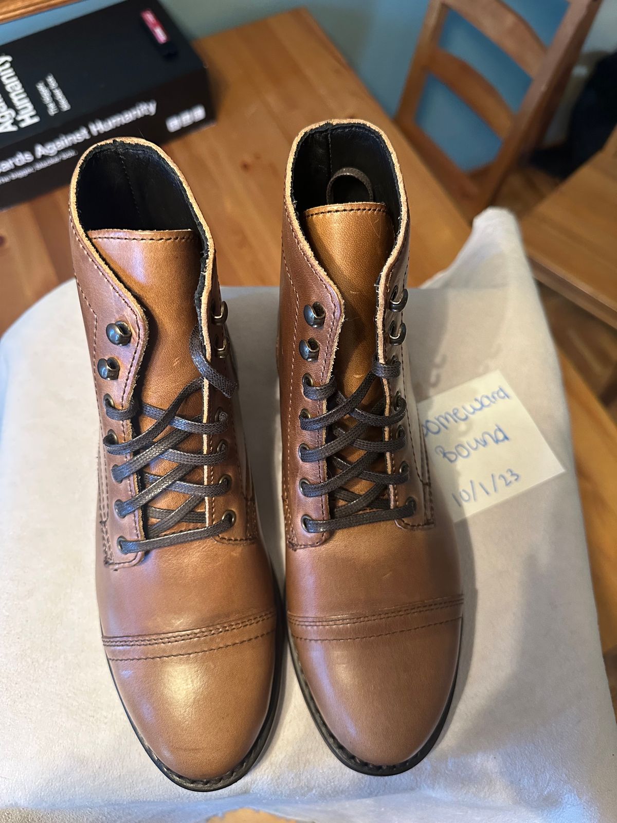 Photo by mcnamama on October 1, 2023 of the Thursday Captain in Horween Natural Chromexcel.