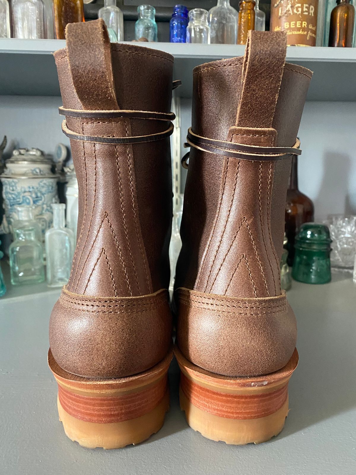 Photo by CJBennett411 on October 1, 2023 of the Nicks Unknown Model in Horween Brown Waxed Flesh.
