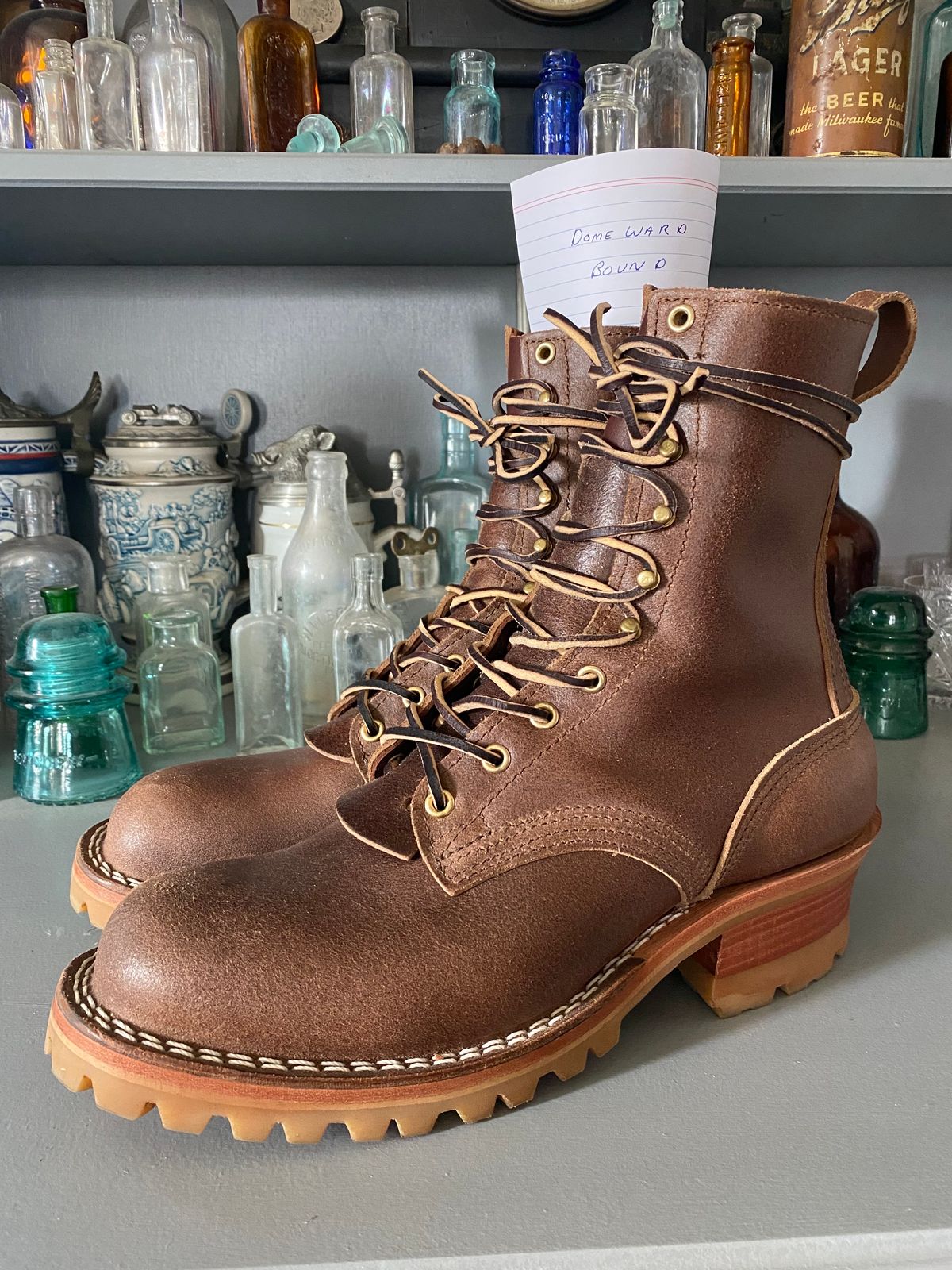 Photo by CJBennett411 on October 1, 2023 of the Nicks Unknown Model in Horween Brown Waxed Flesh.