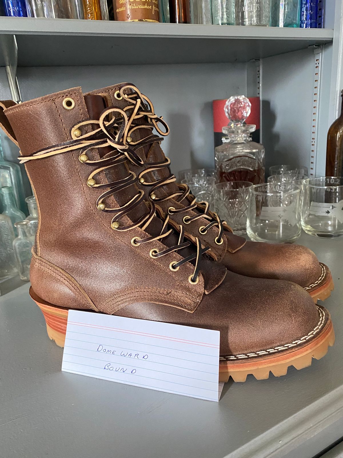 Photo by CJBennett411 on October 1, 2023 of the Nicks Unknown Model in Horween Brown Waxed Flesh.