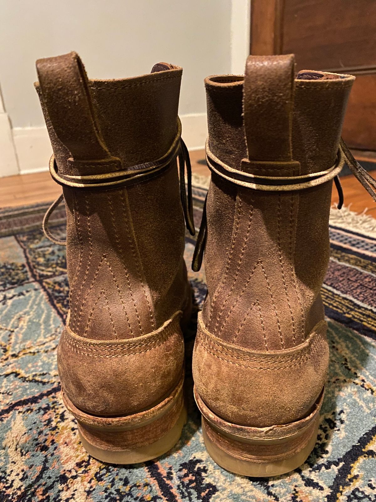 Photo by CJBennett411 on March 5, 2024 of the Nicks Unknown Model in Horween Brown Waxed Flesh.
