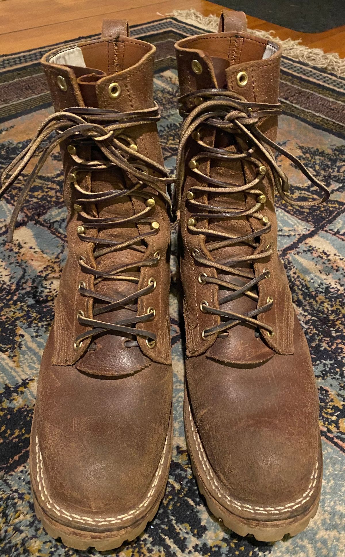 Photo by CJBennett411 on March 5, 2024 of the Nicks Unknown Model in Horween Brown Waxed Flesh.
