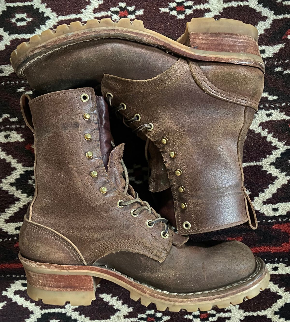 Photo by CJBennett411 on April 2, 2024 of the Nicks Unknown Model in Horween Brown Waxed Flesh.