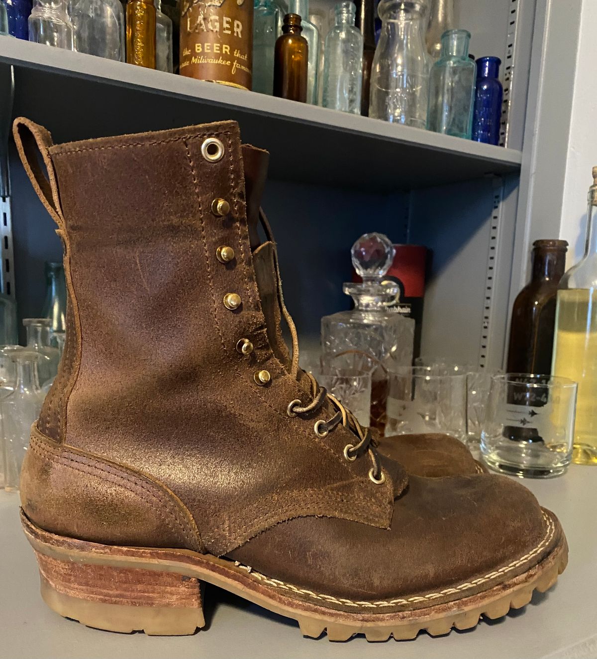 Photo by CJBennett411 on April 2, 2024 of the Nicks Unknown Model in Horween Brown Waxed Flesh.