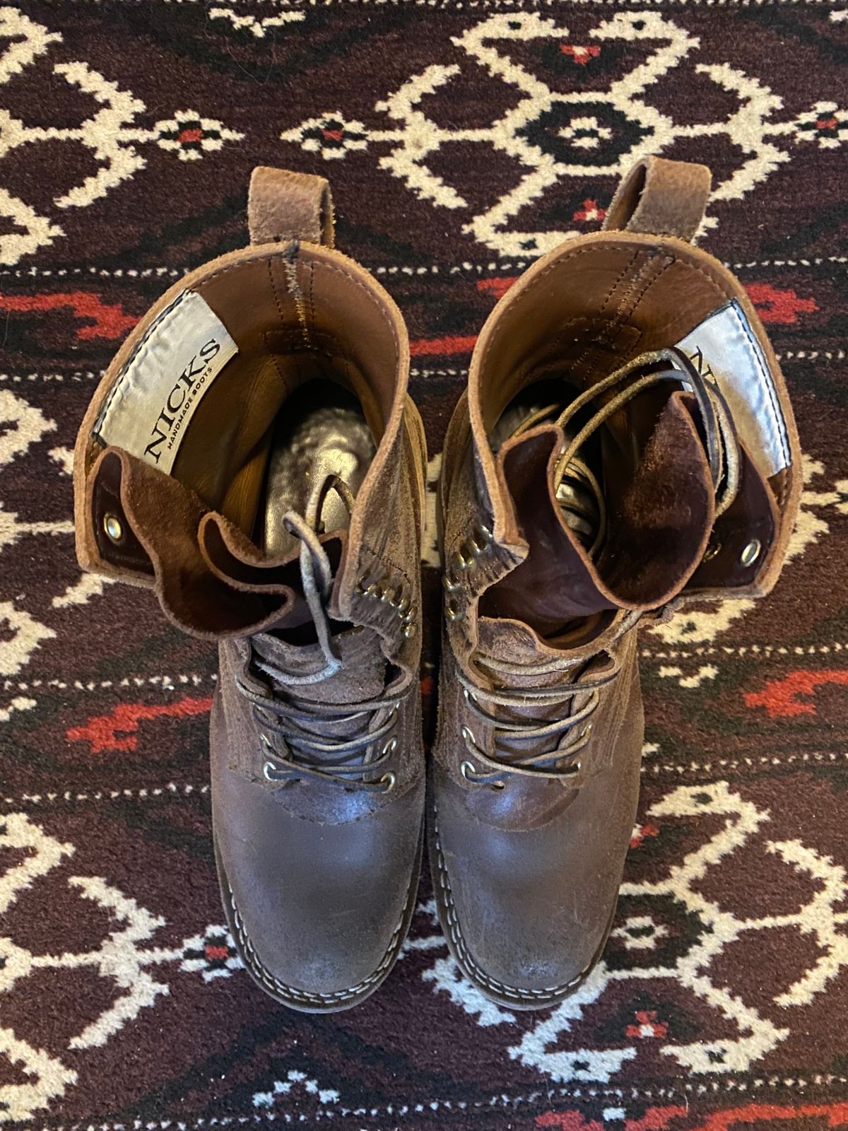 Photo by CJBennett411 on April 2, 2024 of the Nicks Unknown Model in Horween Brown Waxed Flesh.