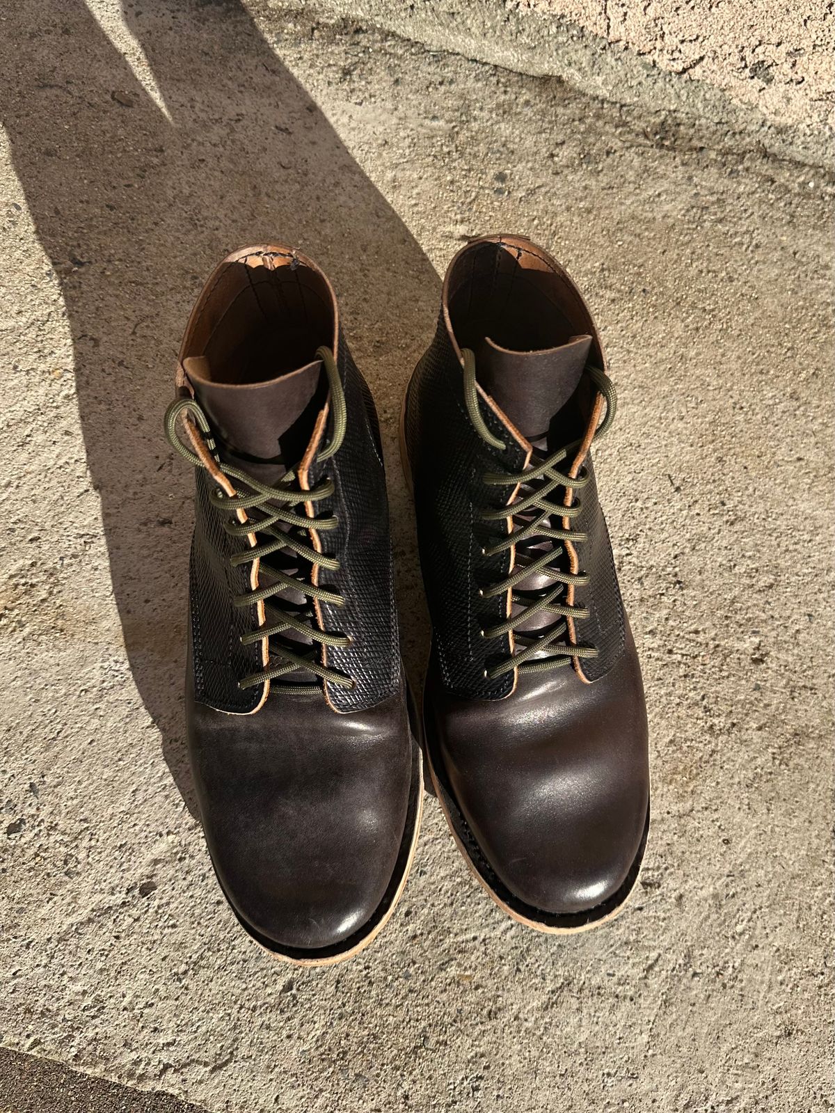 Photo by Da_Desired on December 1, 2024 of the Self-Made Service Boot in Metta Catharina Shell Cordovan.