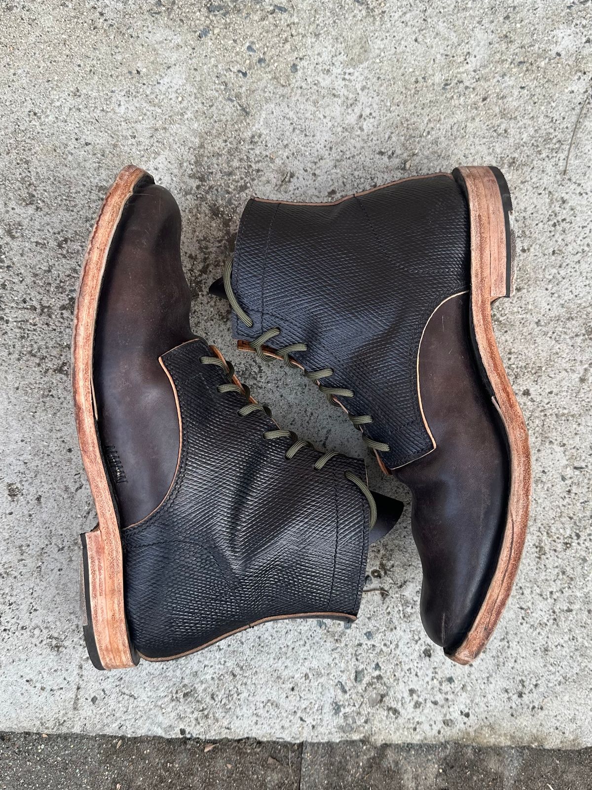 Photo by Da_Desired on February 5, 2025 of the Self-Made Service Boot in Metta Catharina Shell Cordovan.