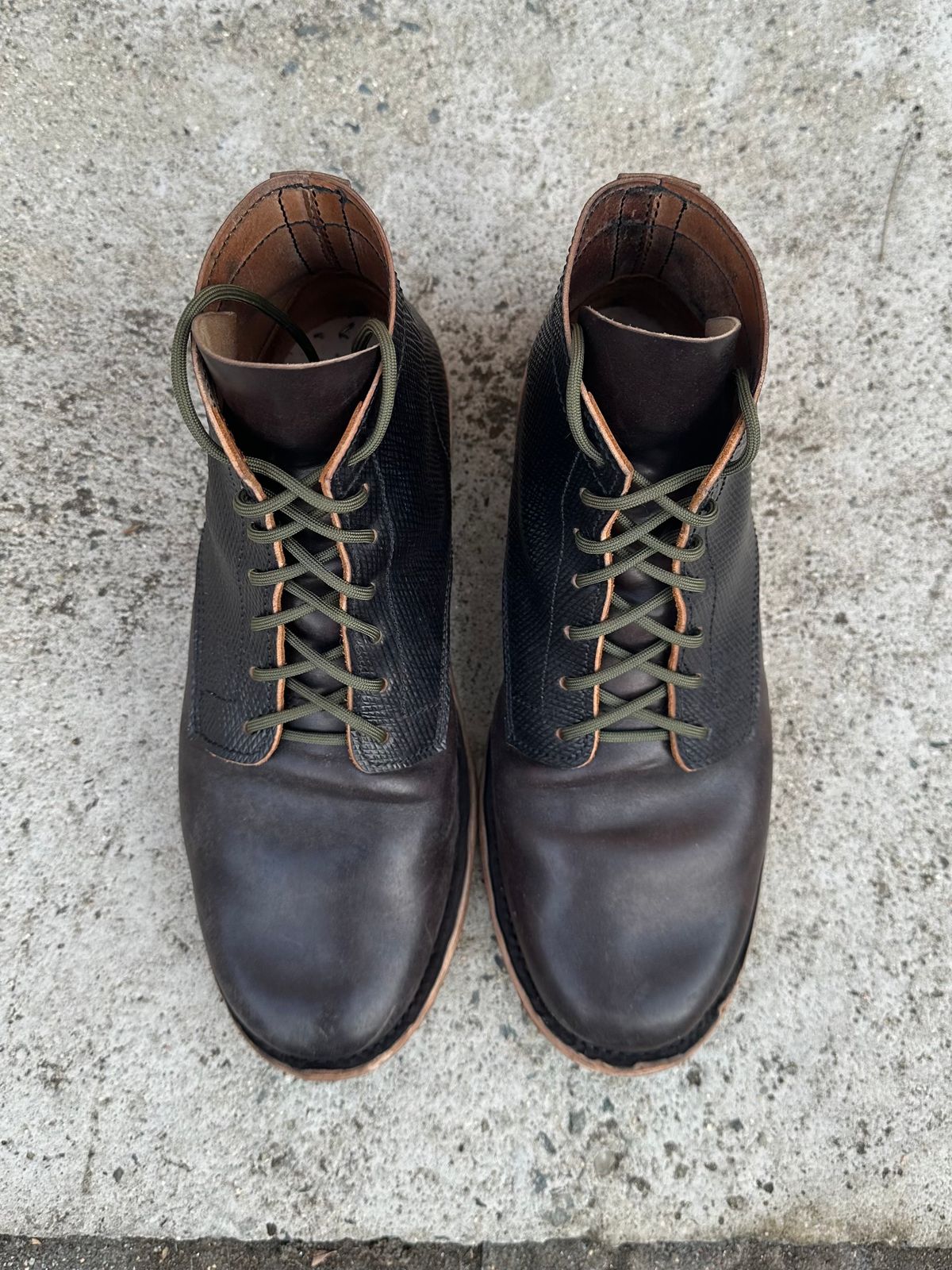 Photo by Da_Desired on February 5, 2025 of the Self-Made Service Boot in Metta Catharina Shell Cordovan.
