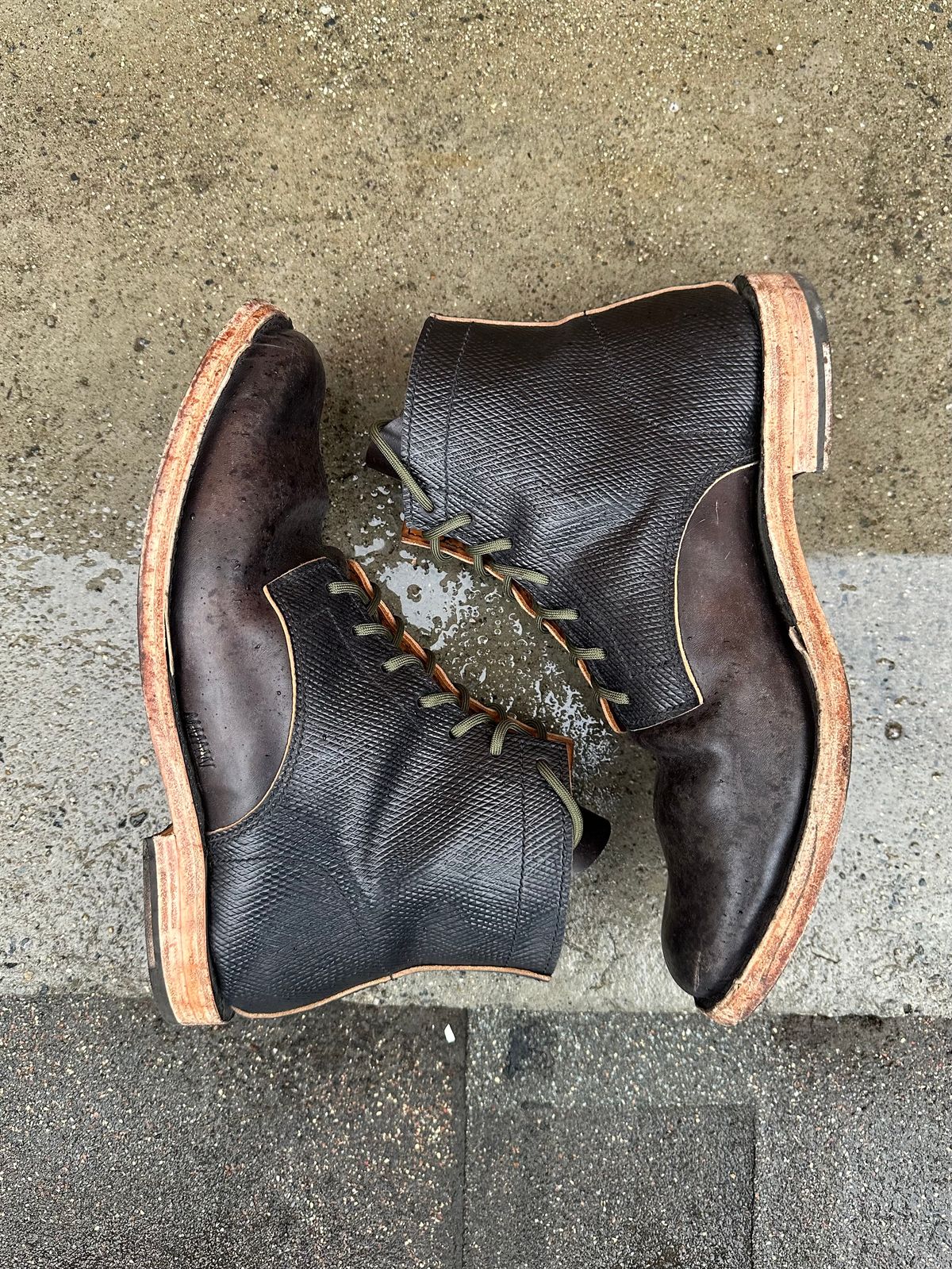 Photo by Da_Desired on March 6, 2025 of the Self-Made Service Boot in Metta Catharina Shell Cordovan.