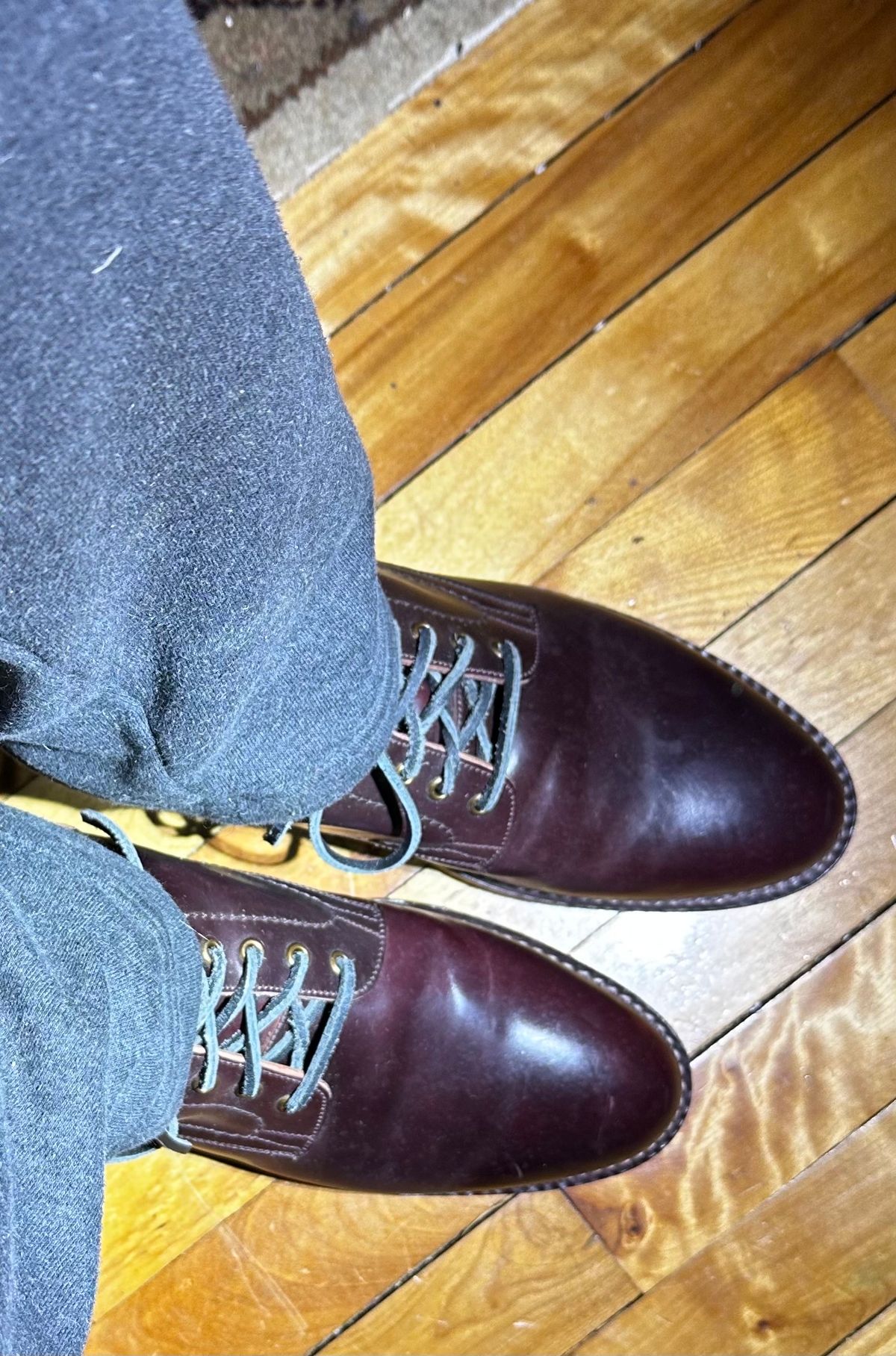 Photo by Bobhabsolute on November 5, 2023 of the Blkbrd Shoemaker Rudiger Service Boot in Horween Color 8 Shell Cordovan.