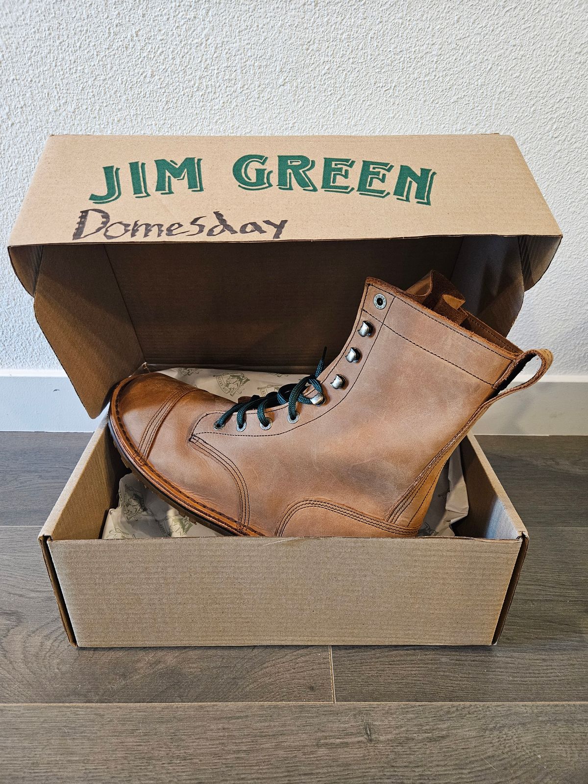 Photo by Mobius_Mustache on October 8, 2024 of the Jim Green African Ranger Barefoot Boot in Fudge Crazy Horse.