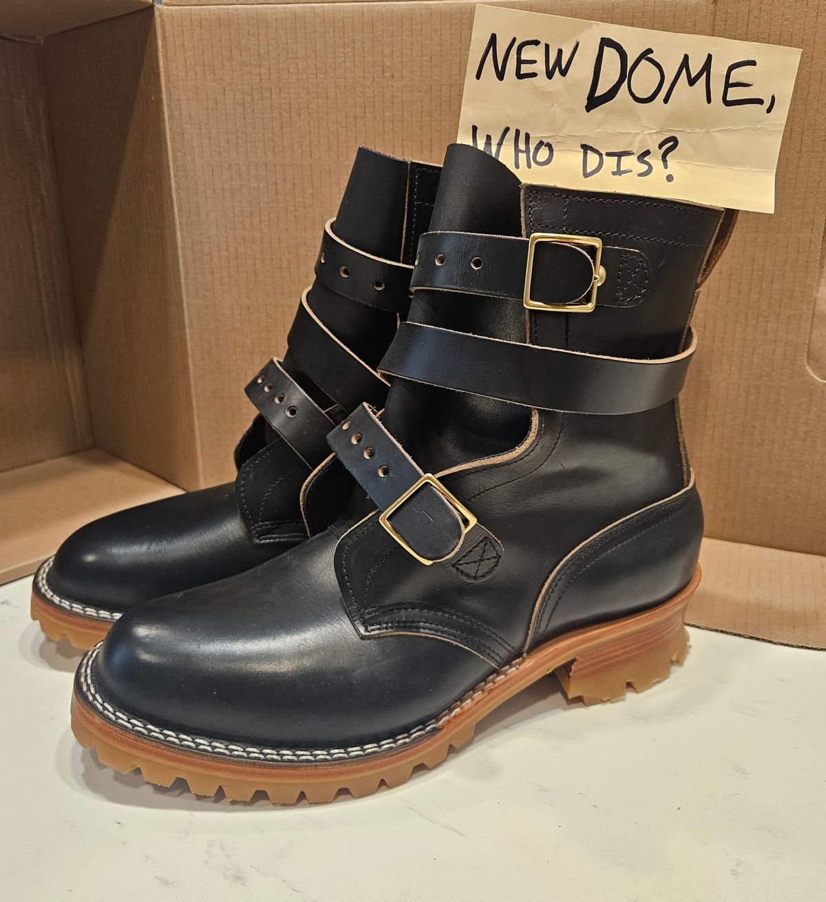 Photo by Mobius_Mustache on October 1, 2025 of the Nicks TankerPro in Horween Black Chromexcel.