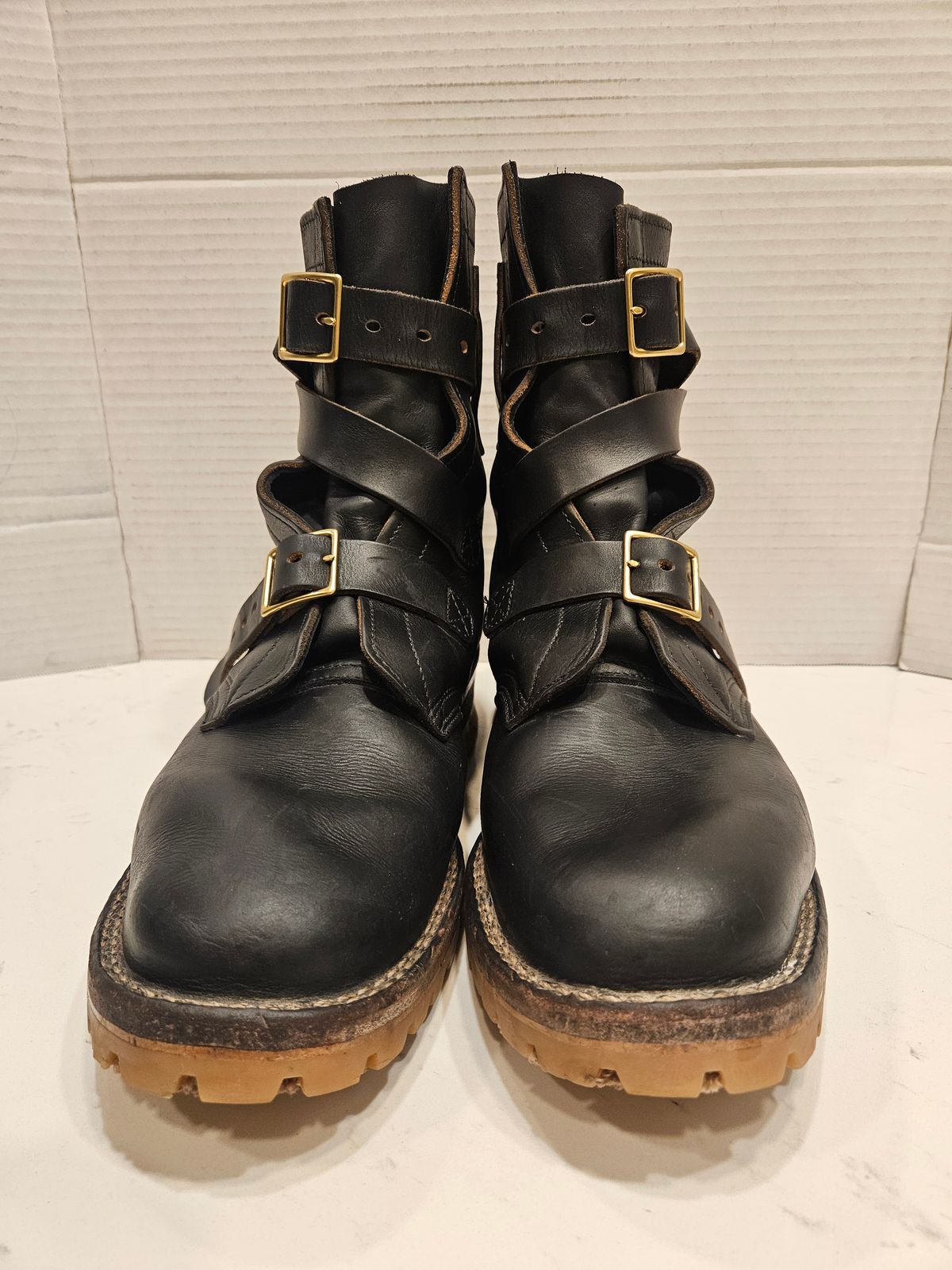 Photo by Mobius_Mustache on November 4, 2025 of the Nicks TankerPro in Horween Black Chromexcel.