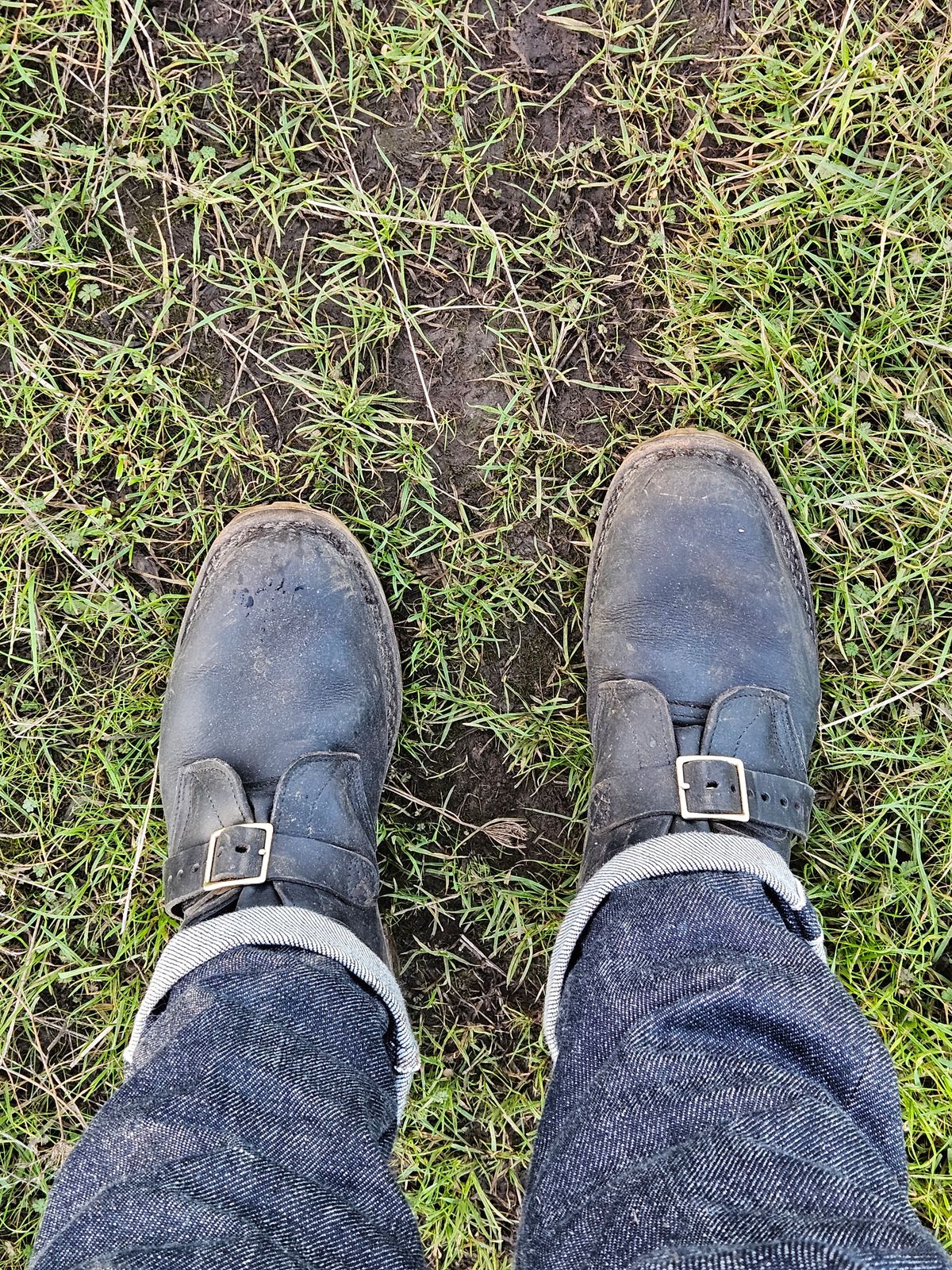 Photo by Mobius_Mustache on January 1, 2026 of the Nicks TankerPro in Horween Black Chromexcel.