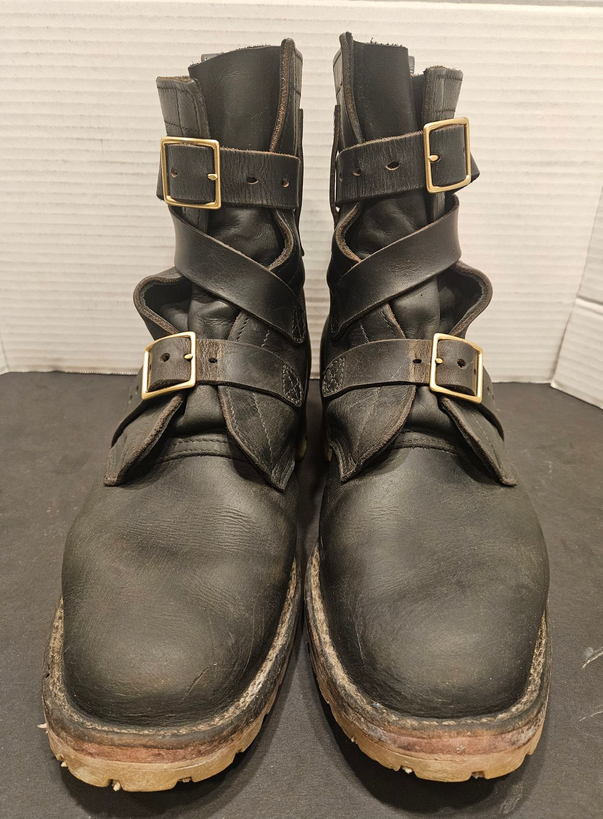 Photo by Mobius_Mustache on February 3, 2026 of the Nicks TankerPro in Horween Black Chromexcel.