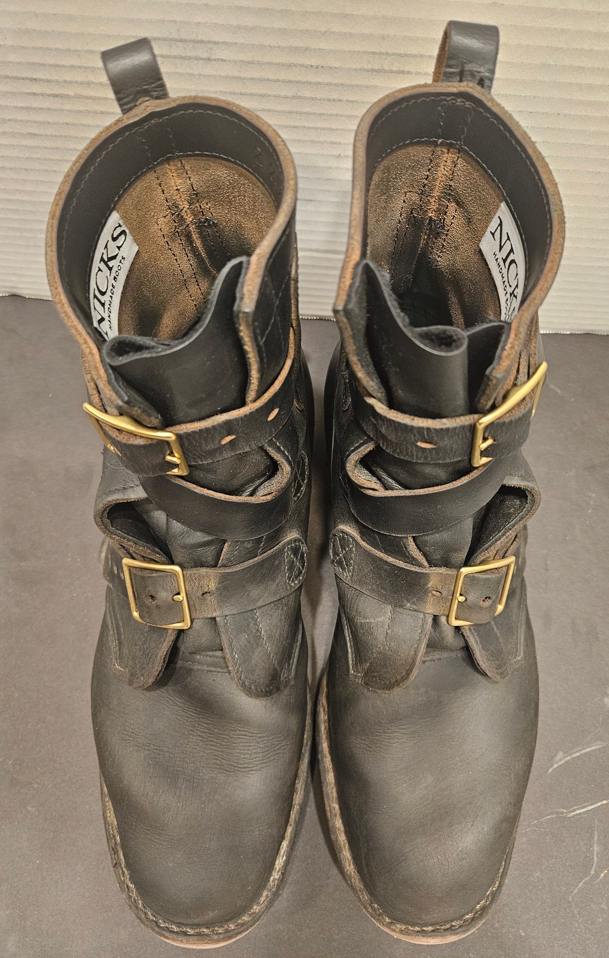 Photo by Mobius_Mustache on February 3, 2026 of the Nicks TankerPro in Horween Black Chromexcel.