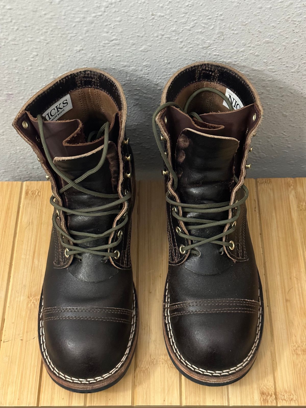 Photo by killbill03 on November 5, 2023 of the Nicks Americana in Horween Brown Waxed Flesh.