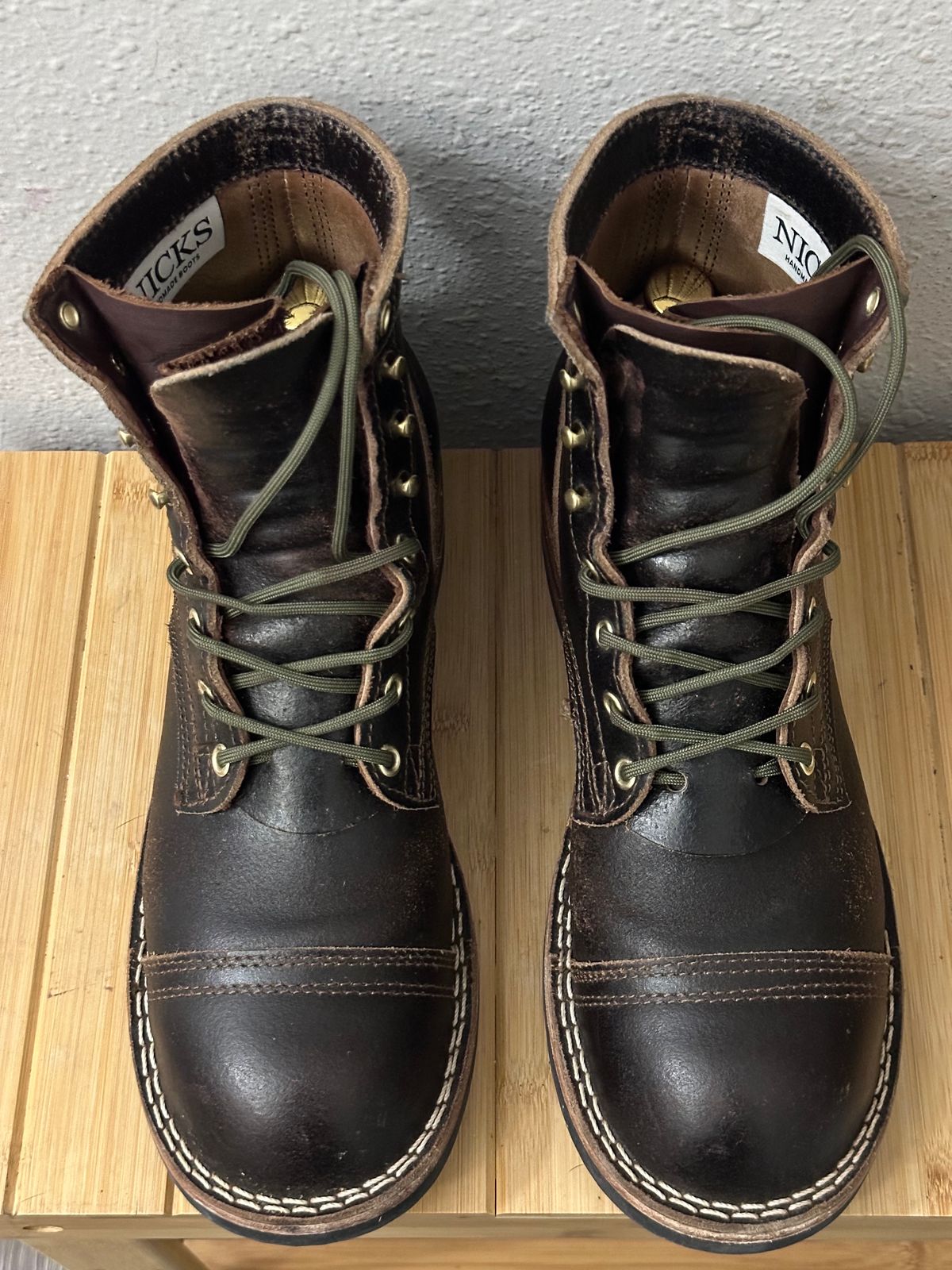 Photo by killbill03 on January 5, 2024 of the Nicks Americana in Horween Brown Waxed Flesh.