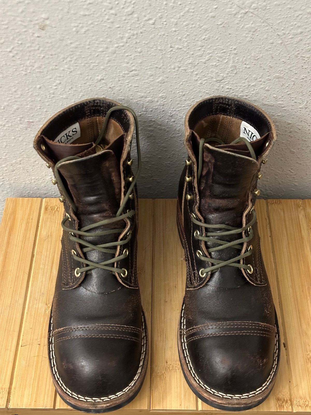 Photo by killbill03 on February 5, 2024 of the Nicks Americana in Horween Brown Waxed Flesh.
