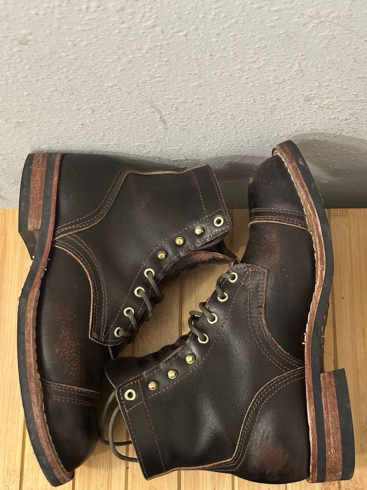 Photo by killbill03 on March 6, 2024 of the Nicks Americana in Horween Brown Waxed Flesh.