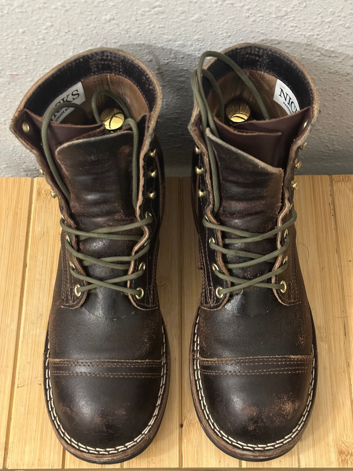 Photo by killbill03 on March 6, 2024 of the Nicks Americana in Horween Brown Waxed Flesh.