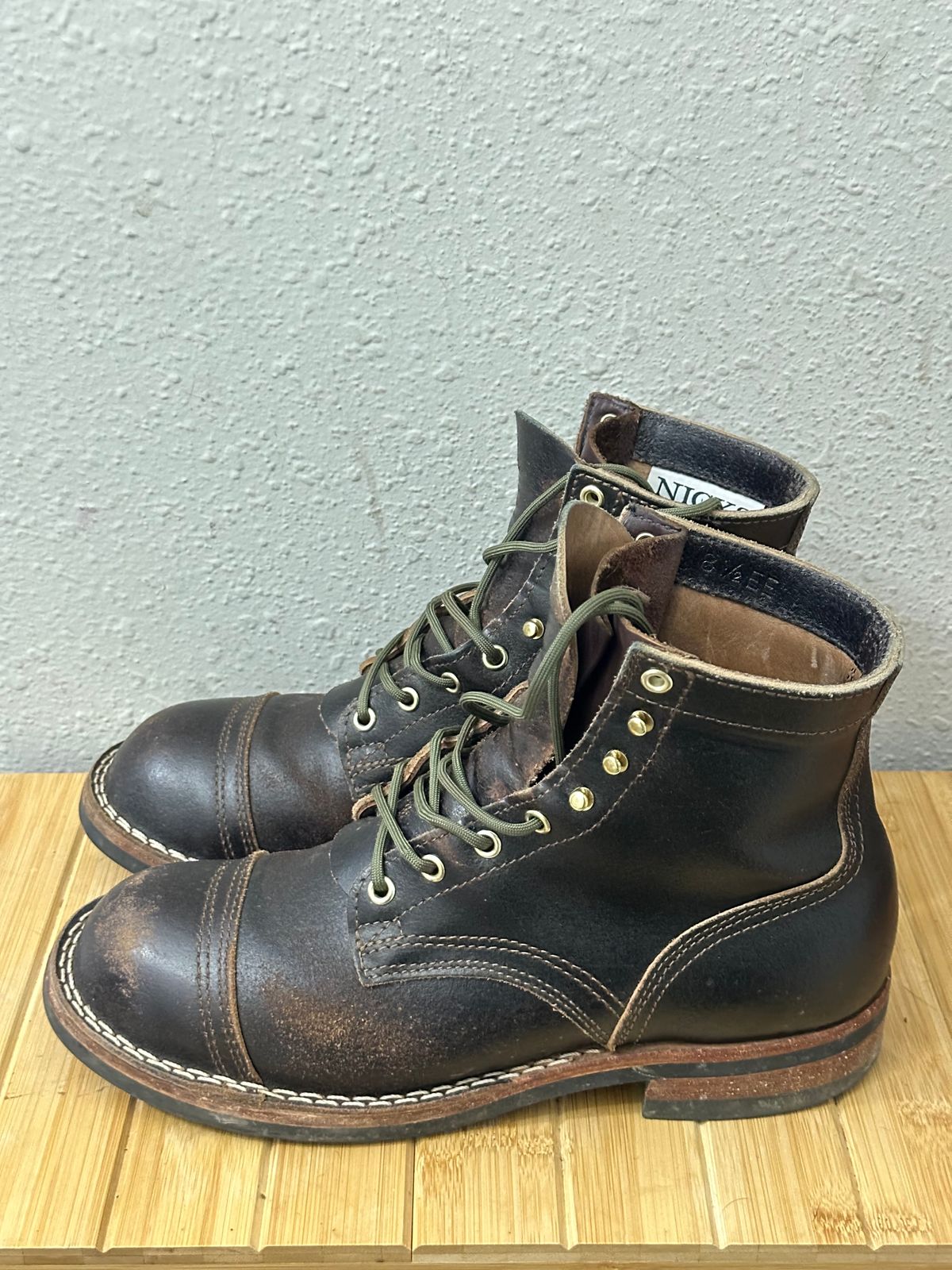 Photo by killbill03 on April 6, 2024 of the Nicks Americana in Horween Brown Waxed Flesh.