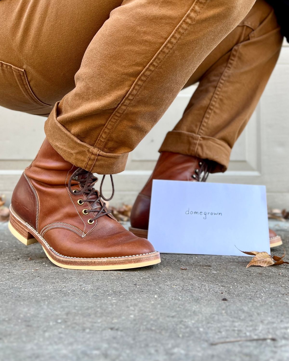 Photo by farmers_mums_ on November 6, 2023 of the Onderhoud SVC02 Packer Boot in Wickett & Craig Medium Brown Traditional Harness.