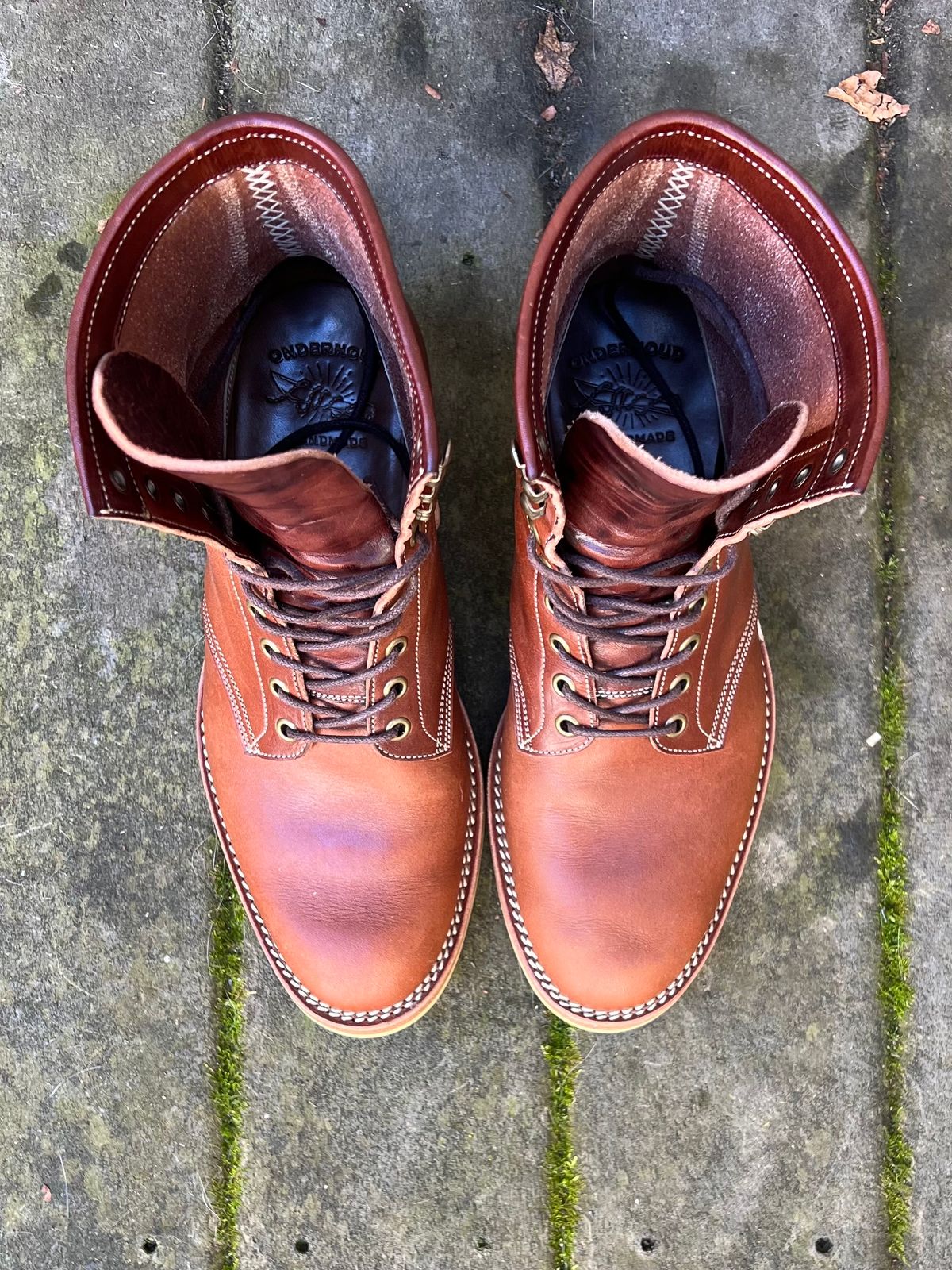 Photo by farmers_mums_ on November 6, 2023 of the Onderhoud SVC02 Packer Boot in Wickett & Craig Medium Brown Traditional Harness.